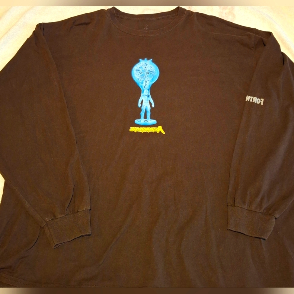 Cactus Jack Travis Scott T-3500 Beam Long Sleeve Shirt Fortnite Rare size XL